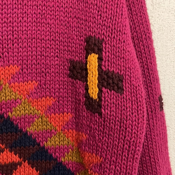 secrets sun prints hand knit sweater small - Picture 4 of 9